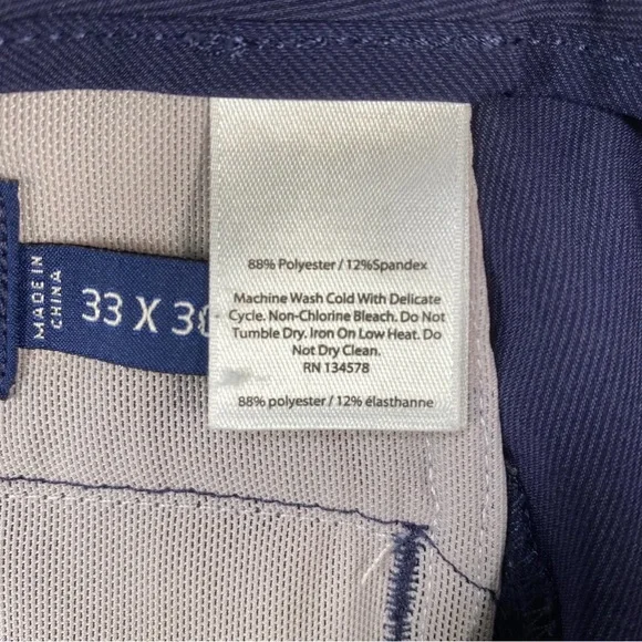 Vineyard Vines Fairway Pants Mens 33x30 Blue Stretch Golf Chinos 1P0254 - Picture 6 of 10